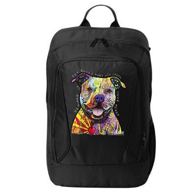 Beware Of Pit Bulls Dean Russo Pitbull Original Dog Lover City Backpack