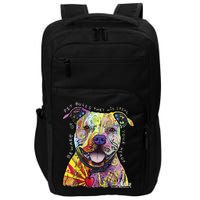 Beware Of Pit Bulls Dean Russo Pitbull Original Dog Lover Impact Tech Backpack