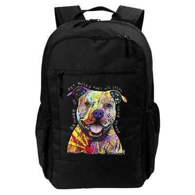 Beware Of Pit Bulls Dean Russo Pitbull Original Dog Lover Backpack