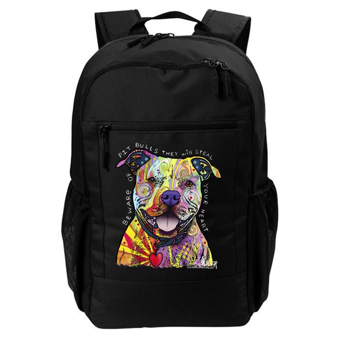 Beware Of Pit Bulls Dean Russo Pitbull Original Dog Lover Backpack