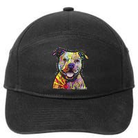 Beware Of Pit Bulls Dean Russo Pitbull Original Dog Lover 7-Panel Snapback Hat