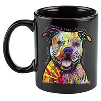 Beware Of Pit Bulls Dean Russo Pitbull Original Dog Lover 11oz C Handle Ceramic Mug