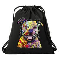 Beware Of Pit Bulls Dean Russo Pitbull Original Dog Lover Drawstring Bag