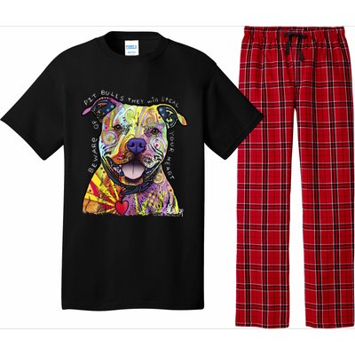 Beware Of Pit Bulls Dean Russo Pitbull Original Dog Lover Pajama Set