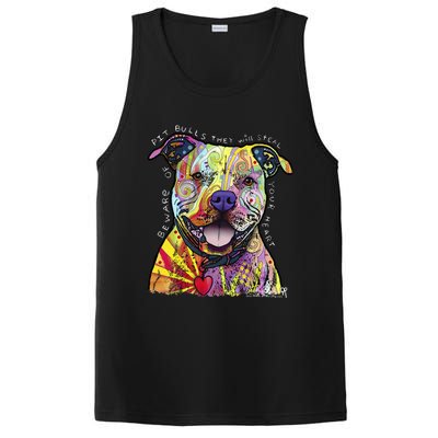 Beware Of Pit Bulls Dean Russo Pitbull Original Dog Lover PosiCharge Competitor Tank