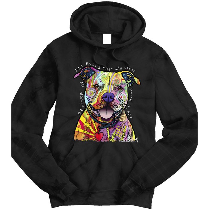 Beware Of Pit Bulls Dean Russo Pitbull Original Dog Lover Tie Dye Hoodie