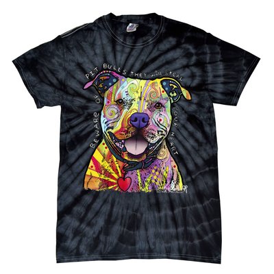 Beware Of Pit Bulls Dean Russo Pitbull Original Dog Lover Tie-Dye T-Shirt