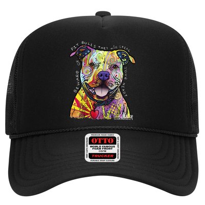 Beware Of Pit Bulls Dean Russo Pitbull Original Dog Lover Trucker Hat