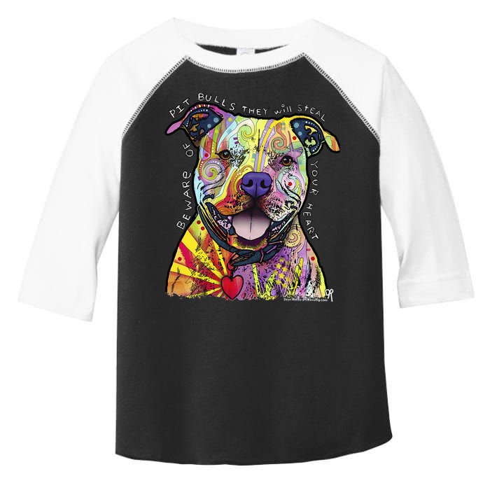 Beware Of Pit Bulls Dean Russo Pitbull Original Dog Lover Toddler Fine Jersey T-Shirt