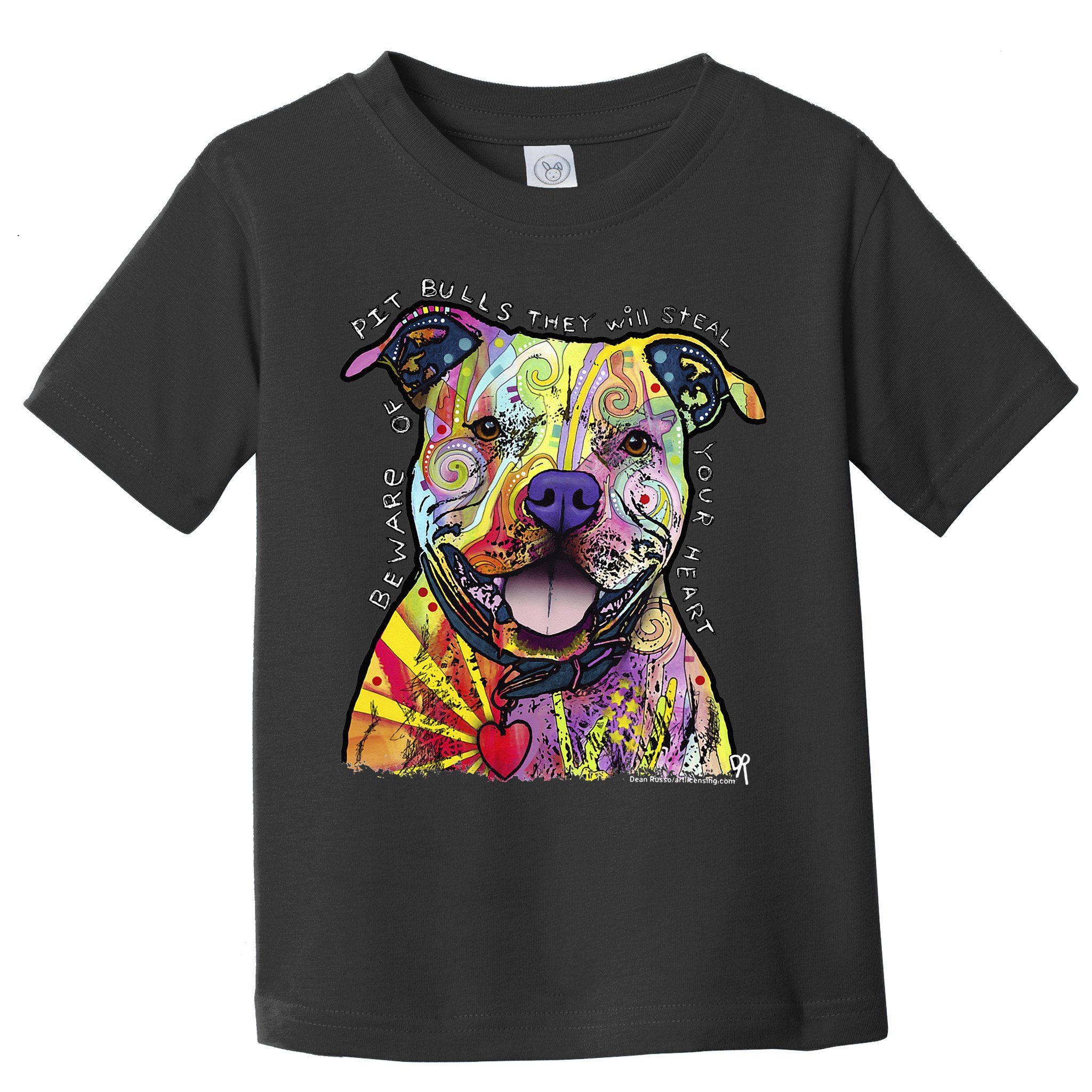 Beware Of Pit Bulls Dean Russo Pitbull Original Dog Lover Toddler T-Shirt