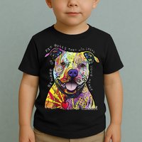 Beware Of Pit Bulls Dean Russo Pitbull Original Dog Lover Toddler T-Shirt