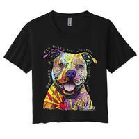 Beware Of Pit Bulls Dean Russo Pitbull Original Dog Lover Crop Top