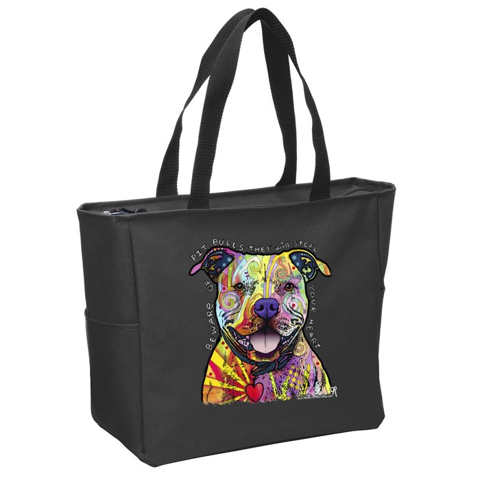 Beware Of Pit Bulls Dean Russo Pitbull Original Dog Lover Zip Tote Bag