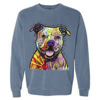 Beware Of Pit Bulls Dean Russo Pitbull Original Dog Lover Garment-Dyed Sweatshirt