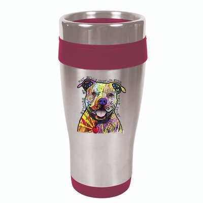Beware Of Pit Bulls Dean Russo Pitbull Original Dog Lover 16oz Travel Tumbler
