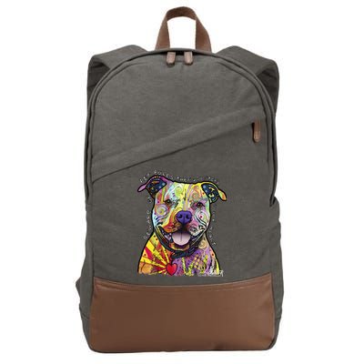 Beware Of Pit Bulls Dean Russo Pitbull Original Dog Lover Cotton Canvas Backpack