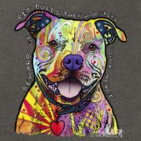 Beware Of Pit Bulls Dean Russo Pitbull Original Dog Lover Cotton Canvas Backpack