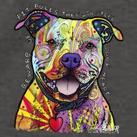 Beware Of Pit Bulls Dean Russo Pitbull Original Dog Lover Vector Backpack