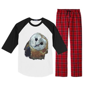 Barn Owl Painting Owl Art Raglan Sleeve Pajama Set