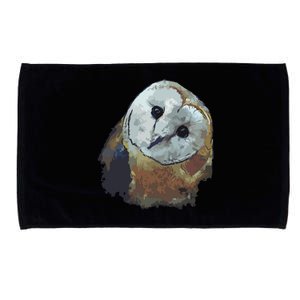 Barn Owl Painting Owl Art Microfiber Hand Towel