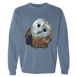 Barn Owl Painting Owl Art Garment-Dyed Sweatshirt