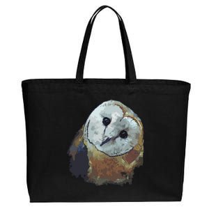 Barn Owl Painting Owl Art Cotton Canvas Jumbo Tote