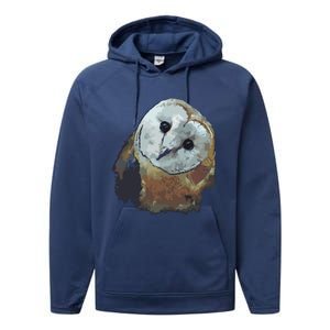 Barn Owl Painting Owl Art Performance Fleece Hoodie