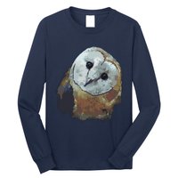 Barn Owl Painting Owl Art Long Sleeve Shirt