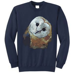 Barn Owl Painting Owl Art Sweatshirt