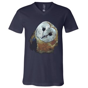 Barn Owl Painting Owl Art V-Neck T-Shirt