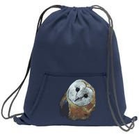 Barn Owl Painting Owl Art Sweatshirt Cinch Pack Bag