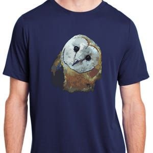 Barn Owl Painting Owl Art Adult ChromaSoft Performance T-Shirt