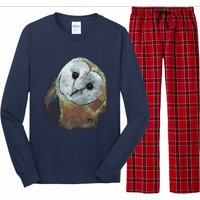 Barn Owl Painting Owl Art Long Sleeve Pajama Set