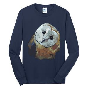 Barn Owl Painting Owl Art Tall Long Sleeve T-Shirt