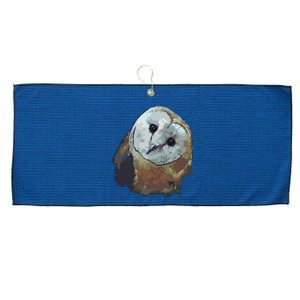 Barn Owl Painting Owl Art Large Microfiber Waffle Golf Towel