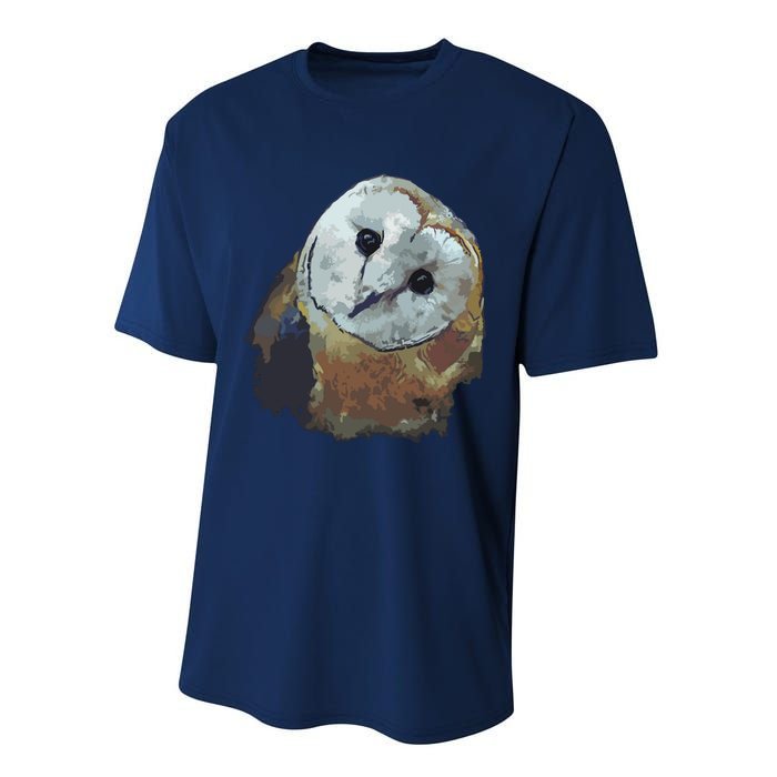 Barn Owl Painting Owl Art Performance Sprint T-Shirt