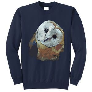 Barn Owl Painting Owl Art Tall Sweatshirt