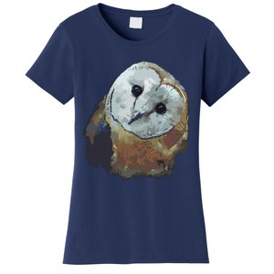 Barn Owl Painting Owl Art Women's T-Shirt