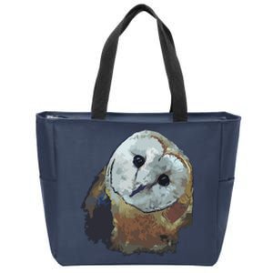 Barn Owl Painting Owl Art Zip Tote Bag