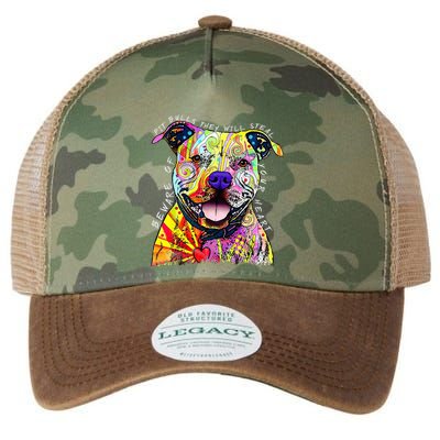 Beware of Pit Bulls They Will Steal Your Heart Funny Dogs Legacy Tie Dye Trucker Hat