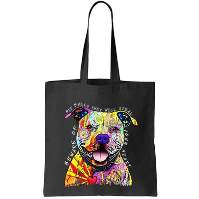 Beware of Pit Bulls They Will Steal Your Heart Funny Dogs Bag