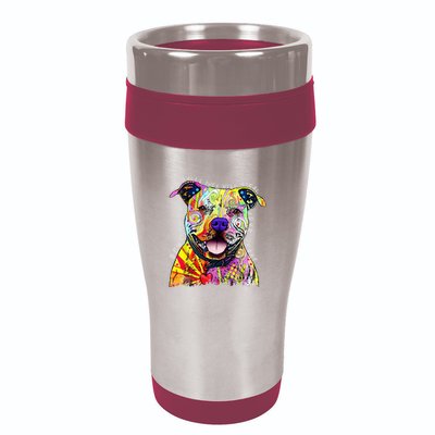 Beware of Pit Bulls They Will Steal Your Heart Funny Dogs 16oz Travel Tumbler