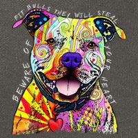 Beware of Pit Bulls They Will Steal Your Heart Funny Dogs Cotton Canvas Backpack