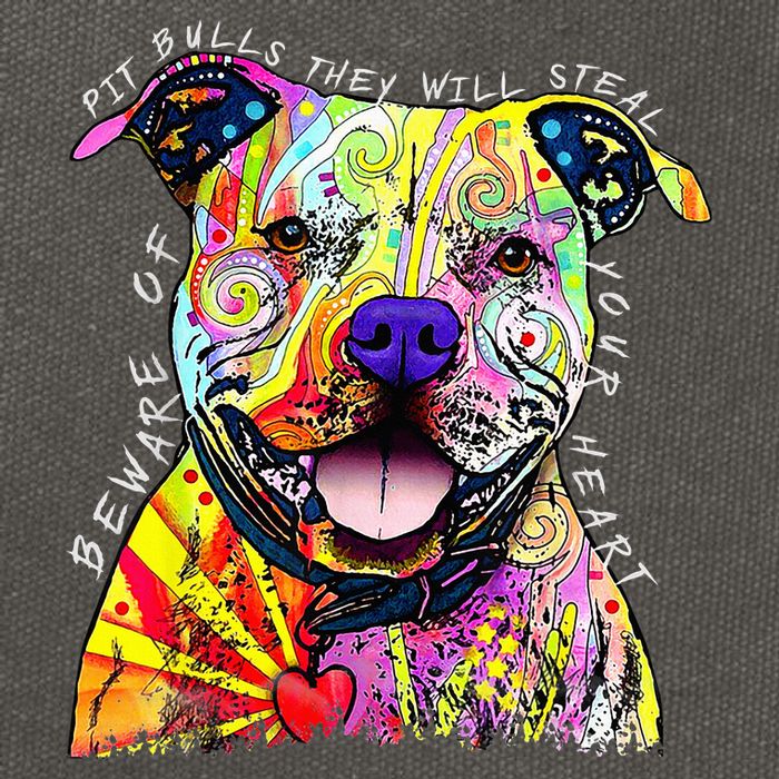 Beware of Pit Bulls They Will Steal Your Heart Funny Dogs Cotton Canvas Backpack