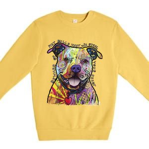 Beware Of Pit Bulls Dean Russo Pitbull Original Dog Lover Meaningful Gift Premium Crewneck Sweatshirt