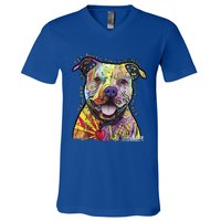 Beware Of Pit Bulls Dean Russo Pitbull Original Dog Lover Meaningful Gift V-Neck T-Shirt