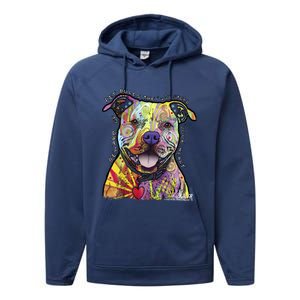 Beware Of Pit Bulls Dean Russo Pitbull Original Dog Lover Meaningful Gift Performance Fleece Hoodie