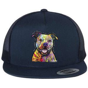 Beware Of Pit Bulls Dean Russo Pitbull Original Dog Lover Meaningful Gift Flat Bill Trucker Hat