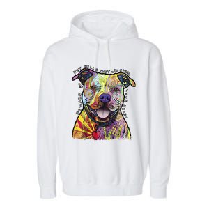 Beware Of Pit Bulls Dean Russo Pitbull Original Dog Lover Meaningful Gift Garment-Dyed Fleece Hoodie