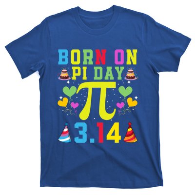 Born On Pi Day Birthday Decorations Happy 14 March 14th Gift T-Shirt